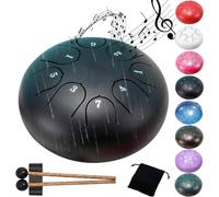 Carillon de pluie - Tambour de pluie pour jardin extérieur, 8 notes 15,2 cm, tambour chakra pour la pluie, tambour à langue en acier, instrument de musique extérieur, profitez de la symphonie de la