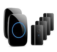 Carillon de porte à l'ouverture de la porte, alarme d'entrée sans fil avec capteur de porte FullHouse avec portée de 304,8 m, 60 carillons et 5 niveaux de volume pour entreprise/magasin/maison/bureau