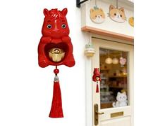 Carillon de porte antique - Cloche de commerçants en forme de cheval, alerte de bienvenue décorative en métal avec support magnétique, tons traditionnels à suspendre, idéal pour le lieu de travail ou
