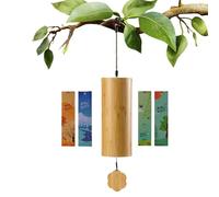 Carillon de porte en bois - Cloche en bois 8 tons pour porte | Décoration musicale faite à la main pour entrée d'entreprise, maison, jardin, clôture, patio, chambre à coucher, terrasse