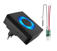 Carillon de Sonnette Filaire Transfert Extension radio pour sonnette de porte sans fil 1 convertisseur radio + 1 prise récepteur pour les systèmes de sonnette existants (émetteur intégré 3-24V AC/DC)