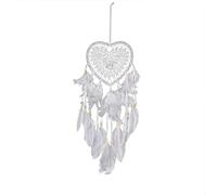 Carillon Éolien au Ton Profond Fait À La Main Dentelle Dream Catcher Plume Perle Suspendu Décoration Ornement Art Pendentif Terrasse