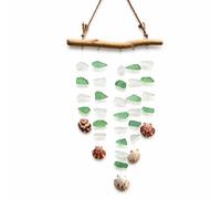Carillon éolien avec cintre en bois et coquillages faits à la main pour jardin, bar, magasin, décoration de fête