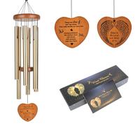 Carillon éolien commémoratif, 94 cm, grand carillon éolien profond pour l'extérieur pour la perte d'un être cher, cadeau de condoléances significatif en mémoire d'un père, d'une mère ou d'un être cher