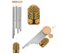 Carillon éolien commémoratif arbre de vie jaune orange pour l'extérieur 52,1 cm carillon éolien pour la perte d'une mère ou d'un père bien-aimé, décoration de terrasse, jardin, porche, cadeau de