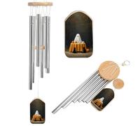 Carillon éolien commémoratif avec 6 tubes en aluminium pour décoration de jardin ou jardin Motif fantôme mignon