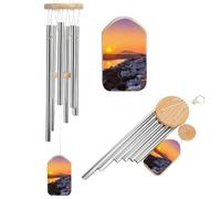 Carillon éolien commémoratif avec 6 tubes en aluminium pour la perte d'une mère ou d'un père, cadeau funéraire pour deuil commémoratif