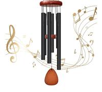 Carillon éolien de 66 cm pour l'extérieur - Tonalité profonde - Joli carillon éolien avec 6 tubes en aluminium - Décoration de cour - Carillons d'extérieur pour créer une atmosphère agréable et offrir