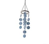 Carillon éolien de jardin à suspendre avec son relaxant et coquillages décoratifs en nacre pour l'intérieur et l'extérieur (A)