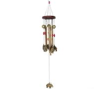 Carillon éolien de jardin en métal résistant à la rouille 60 cm | Détails faits à la main, son mélodieux, métal résistant aux intempéries, 8,5 cm de large, ambiance paisible