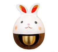 Carillon éolien de porte unique chat porte-bonheur avec cloche en cuivre pour une expérience délicieuse (prière du lièvre)