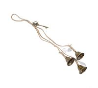 Carillon éolien de sorcière avec 3 cloches en fer, 40 cm, cloche de fortune pour décoration de maison, jardin, protection de sorcellerie et nettoyage à l'énergie négative (A et A)