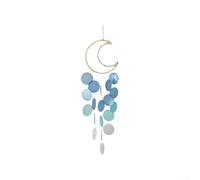Carillon éolien décoratif en coquillage pour jardin et intérieur, produisant un son mélodique doux à partir de coquillages naturels, décoration de terrasse ou balcon (B)