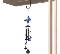 Carillon éolien d'extérieur en métal 96,5 cm en forme de papillon, colibri, carillon éolien pour extérieur | pour jardin, terrasse, porche, , maison, balcon, ferme, femme, maman, grand-mère