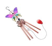 Carillon éolien d'extérieur en tube d'aluminium avec crochet en S, carillon de pluie pour extérieur, terrasse, jardin, balcon, pendaison de crémaillère Htw209 (E, B)