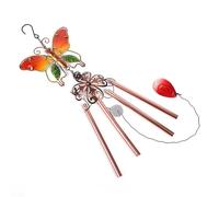 Carillon éolien d'extérieur en tube d'aluminium avec crochet en S, carillon de pluie pour extérieur, terrasse, jardin, balcon, pendaison de crémaillère Htw209 (D, B)