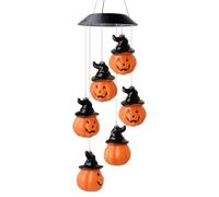 Carillon éolien d'Halloween à énergie solaire étanche décoratif