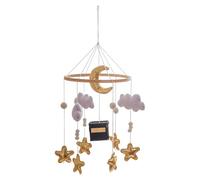 Carillon éolien d'intérieur, panier rotatif avec son doux apaisant pour bébé, pour de 0 à 3 ans, utilisation quotidienne, heure du coucher de nuit, voyage, crèche, maison, bois