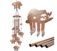 Carillon éolien en aluminium avec motif chat et lunaire pour maman - Crée des paysages sonores tranquilles (3)