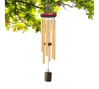 Carillon éolien en aluminium de 66 cm - Atmosphère zen - Décoration rétro en métal à suspendre pour cour, jardin, balcon, terrasse, homme et femme