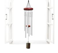 Carillon éolien en aluminium de 66 cm, atmosphère zen, tube en aluminium, décorations rétro à suspendre en métal pour cour, jardin, balcon, terrasse, homme et femme