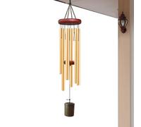 Carillon éolien en aluminium pour l'extérieur de 66 cm, carillon à vent de jardin en tube d'aluminium - Décorations rétro en métal à suspendre pour cour, jardin, balcon, terrasse, homme et femme
