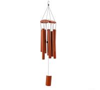 Carillon éolien en bois fabriqué à la main pour décoration de jardin, terrasse et balcon qui offre un son d'ambiance doux et une performance extérieure durable (A)
