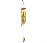 Carillon éolien en bois naturel pour la maison et pour la décoration de jardin avec des techniques artisanales traditionnelles et un profil sonore paisible (B)