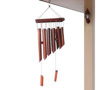 Carillon éolien en bois pour intérieur, fabriqué à la main à 12 tubes en bois pour extérieur, intérieur, mélodie créative pour décoration d'intérieur pour chambre, salon, bureau