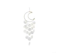 Carillon éolien en coquillage pour décoration de jardin à suspendre avec son relaxant et doux et construction en nacre (D)
