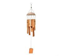 Carillon éolien en coquille de noix de coco - Beau décor rustique pour les espaces intérieurs et extérieurs, pour les environnements tranquilles et les amoureux de la nature