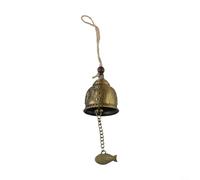 Carillon éolien en cuivre pour extérieur et intérieur avec clochettes et pendentif poisson, cloche décorative pour cour et jardin produisant des sons apaisants pour l'énergie positive (Bouddha)