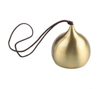 Carillon éolien en cuivre pour une utilisation en extérieur et en intérieur | Cloche décorative profonde avec design résistant aux intempéries | Élégante décoration de jardin dorée (B)