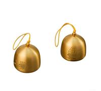 Carillon éolien en cuivre pour une utilisation en extérieur et en intérieur | Cloche décorative profonde avec design résistant aux intempéries | Élégante décoration de jardin dorée (A)