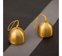 Carillon éolien en cuivre Serene - Cloche décorative pour espaces extérieurs et intérieurs, design doré résistant aux intempéries avec mélodie douce, 3,8 cm