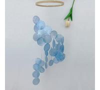 Carillon éolien en forme d'attrape-rêves pour améliorer les sensations ambiantes dans les maisons, les bureaux ou les studios de bien-être (bleu)