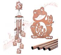 Carillon éolien en forme de grenouille en métal pour femme/homme/maman/épouse/grand-mère, cadeau commémoratif pour extérieur/intérieur, pelouse, terrasse, maison, porche, cour, décoration de jardin