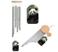 Carillon éolien en forme de panda pour l'extérieur - Grand carillon à vent pour décoration de jardin avec son mélodieux pour maman, papa, grand-mère, maison, jardin, terrasse