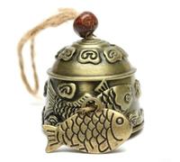 Carillon éolien en forme de poisson dragon porte-bonheur - Cloche en métal pour décoration de terrasse et bénédiction - 27 cm (carpe)