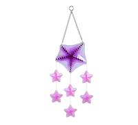 Carillon éolien en forme de poisson pour jardin, carillon éolien bleu pour terrasse, étoile de mer, tortue à suspendre, attrape-soleil exquis (violet)