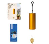 Carillon Éolien en Métal, Carillon à Vent de Jardin en Métal à Action | Classique Manuelle Éolien Japonais Décoratif Pour Exterieur Jardin Terrasse Balcon Porche Yoga Et Méditation (Jaune)