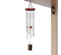 Carillon éolien en métal de 66 cm, atmosphère zen en tube d'aluminium - Décorations rétro en métal à suspendre pour cour, jardin, balcon, terrasse, homme et femme