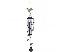 Carillon éolien en métal en forme de papillon à suspendre avec mélodie douce pour cour, terrasse, balcon et décoration artistique de la maison (colibri)
