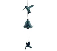 Carillon éolien en métal en forme d'oiseau - Décoration d'extérieur - Cloche décorative pour arbre, allée, porche, balcon, cour, terrasse, intérieur, femme, maman, anniversaire, Noël