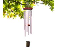 Carillon éolien en métal pour l'extérieur - 66 cm - Atmosphère zen - Carillon éolien en tubes d'aluminium - Décoration en métal à suspendre pour jardin, balcon, terrasse, appartement