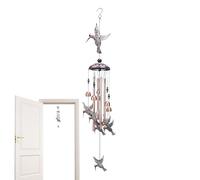 Carillon éolien en métal pour l'extérieur - Cloche commémorative en forme de colibri - Décoration de jardin pour la maison, la chambre, le jardin, le balcon, l'aménagement paysager, la ferme, le