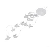 Carillon éolien en tubes métalliques avec cloche pour décoration de jardin, maison, patio, fabriqué à partir de tubes en aluminium produisant des sons mélodiques clairs