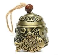 Carillon éolien Feng Shui en forme de poisson dragon, ornement unique fait à la main pour la chance et de bon augure dans votre maison (carpe)