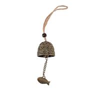 Carillon Éolien Feng Shui, Motif Dragon Vintage en Métal, Poisson Sculpté, Cloche Feng Shui à Suspendre avec Corde pour Décoration de Maison, du Jardin et de Cour