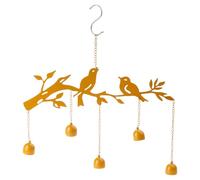 Carillon éolien imperméable à l'eau en fer antique à suspendre pour jardin, festival, pendentif ornement, décoration commémorative d'oiseau et d'horloge, amateurs de décoration commémorative préférée